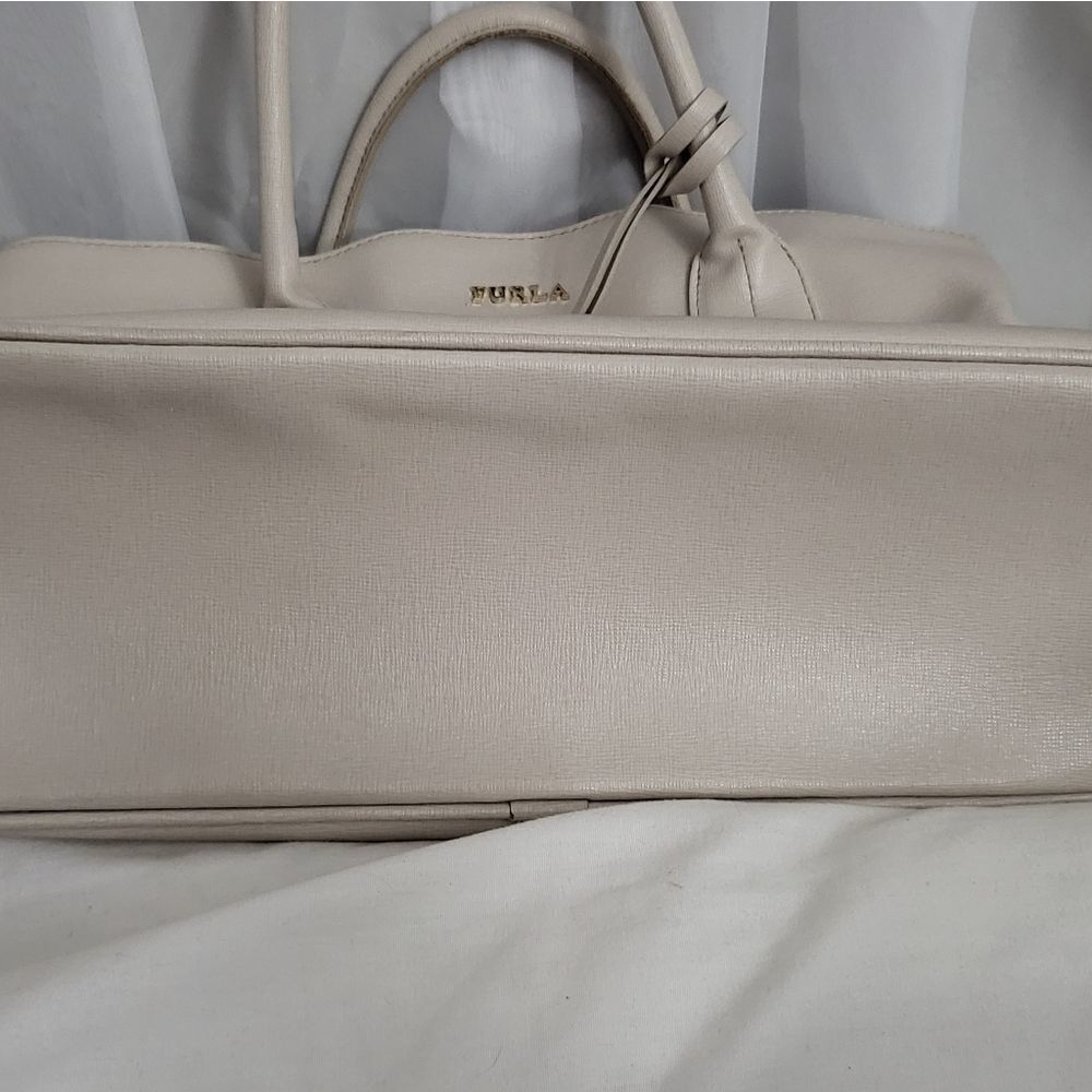 Off white Furla Top Handle Bag Large Tote shoulder bag women's - Picture 16 of 16
